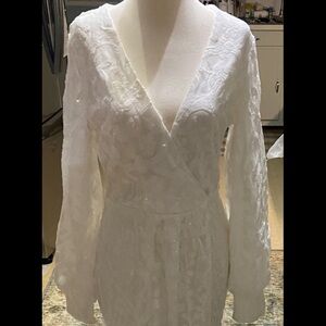 Miss Ord White Sequin Bohemian Wedding Dress